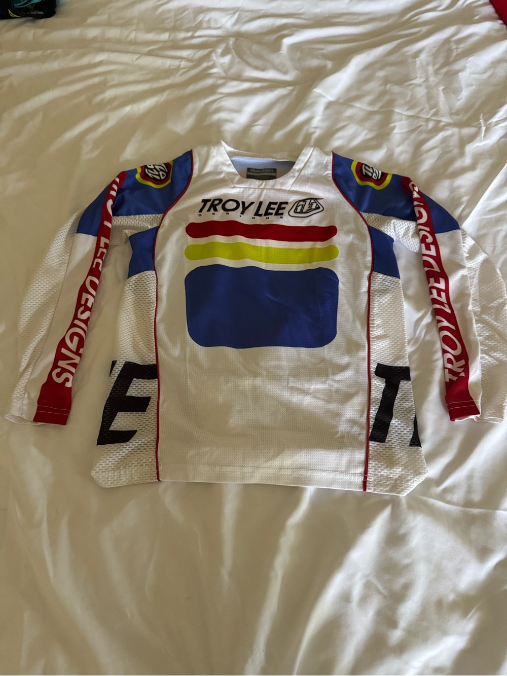 Troy Lee Designs Kids White, Blue & Red Motocross Jersey